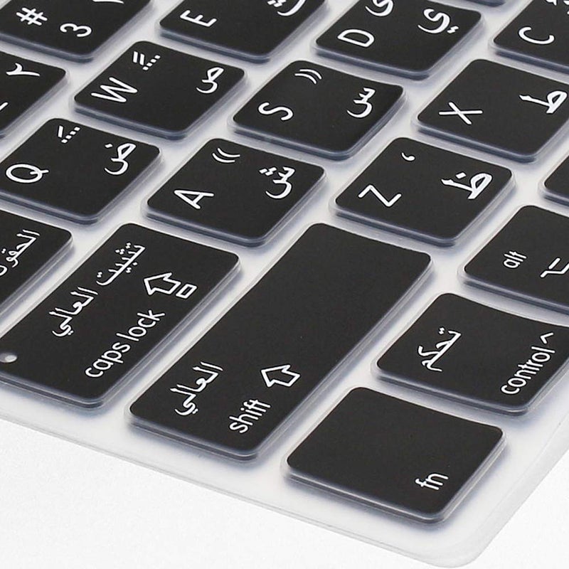 ProElife Ultra Thin Arabic Keyboard Cover Skin for MacBook Pro 13 Inch 2022 2021 2020 (Apple M2 Chip/Apple M1 Chip A2338/A2289/A2251) and 2019 MacBook Pro 16 Inch (Model A2141) Protector (Black) - Image 5